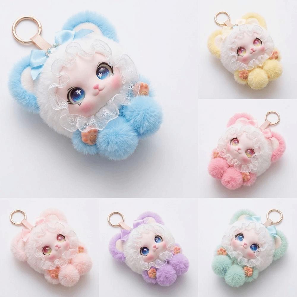 Ornaments Cat Plush Keychain Bag Hanging Doll Bag Charm Cartoon Car Key Ring Backpack
