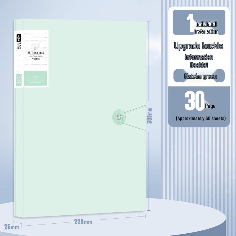 6530 Transparent A4 Data Book: 30-Page Multi-Layer Music Score Binder