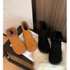 Leather Thick-soled Suede Leather Warm Snow Boots Women's Winter Velvet Cotton Shoes Women's Winter 2025 Muffin Bottom Thickened