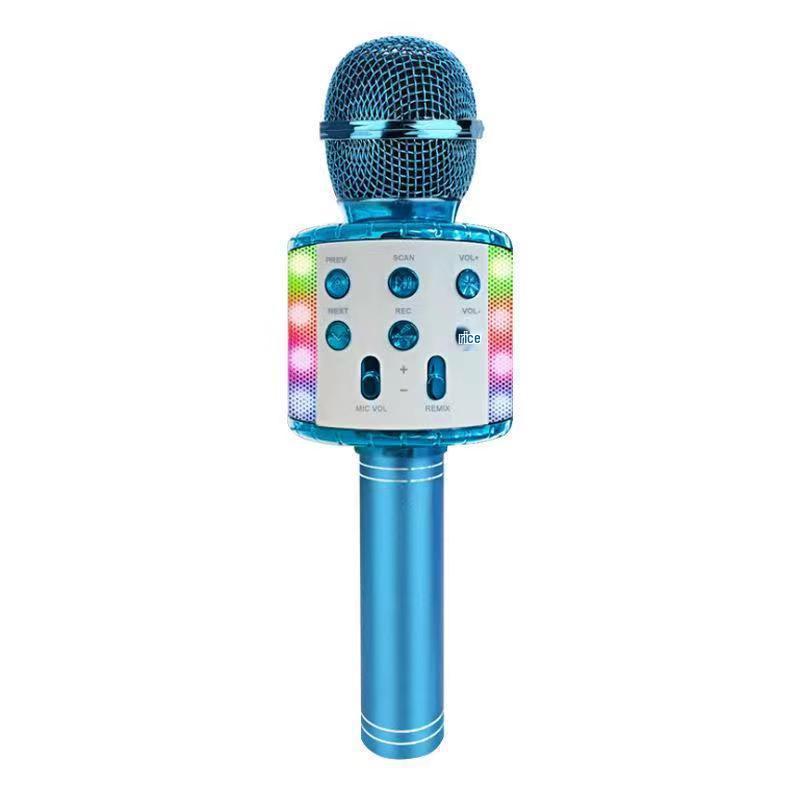 WS858 Bluetooth Karaoke Microphone for Children - Wireless Singing Mic with Speaker and Condenser features