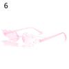 Novel Maple Leaf Shape Sunglasses for Women Metal Rimless Sun Glasses Retro Party Decorative Unique Street Catwalk Prom Eyewear