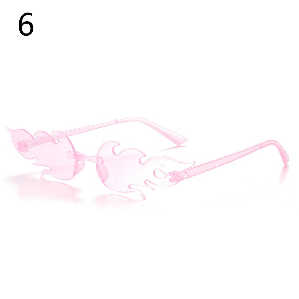 Novel Maple Leaf Shape Sunglasses for Women Metal Rimless Sun Glasses Retro Party Decorative Unique Street Catwalk Prom Eyewear