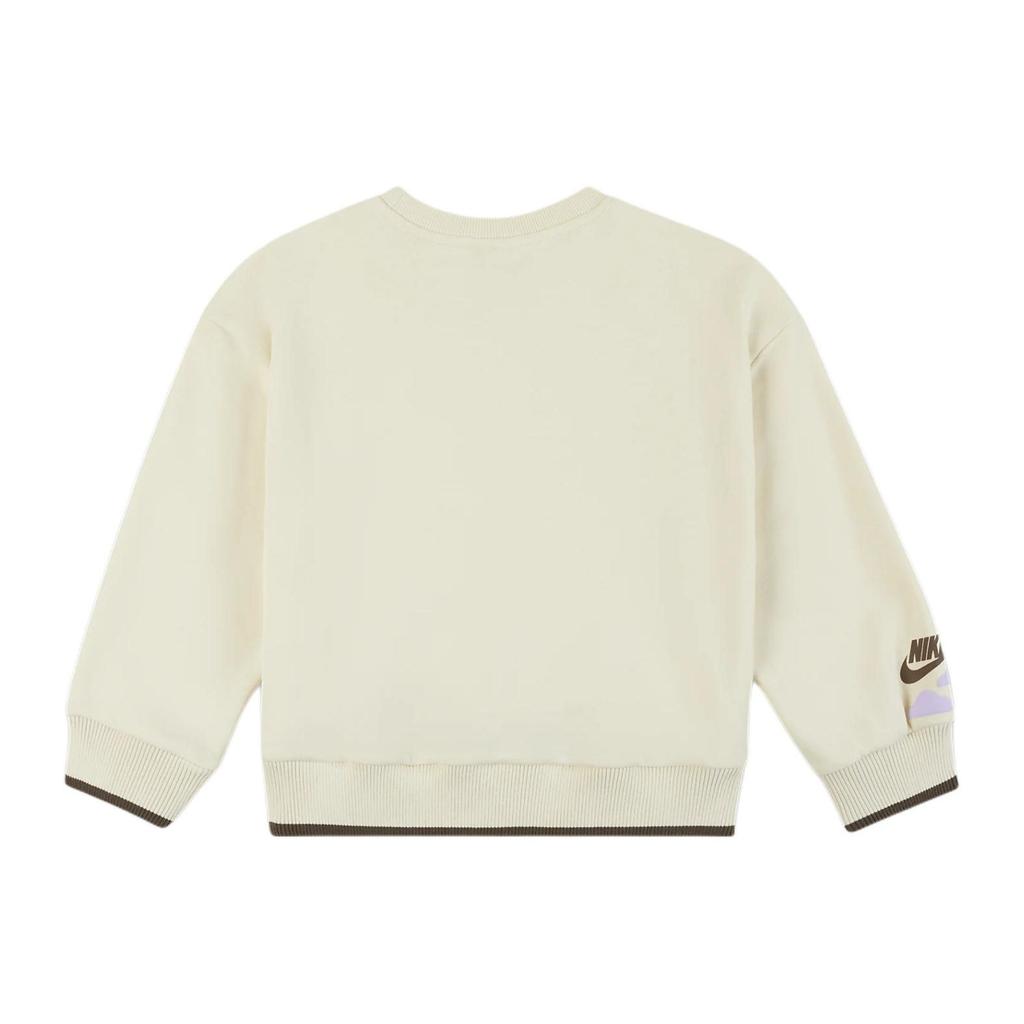 Nike Swoosh Letter Print Round Neck Casual Long Sleeve Sweatshirt Baby sweatshirt Coconut-Milk HF2189-113