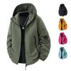 Giacca Primaverile Antivento con Cappuccio, Abbigliamento da Lavoro per Sport all'Aria Aperta, Tuta da Alpinismo Americana, Giacca Leggera