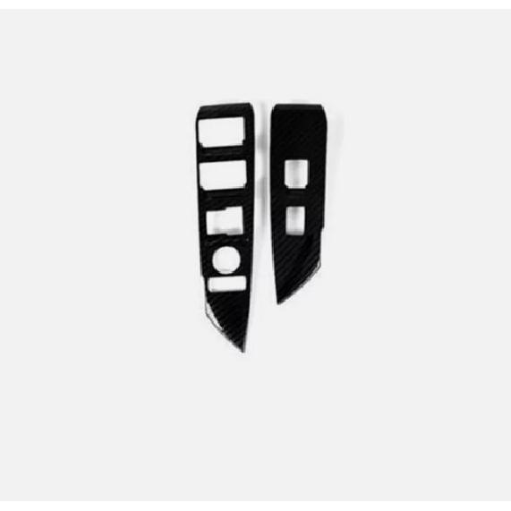 Carbon Fiber Front Window Lift Switch Panel Cover Trim For Acura TLX 2015-