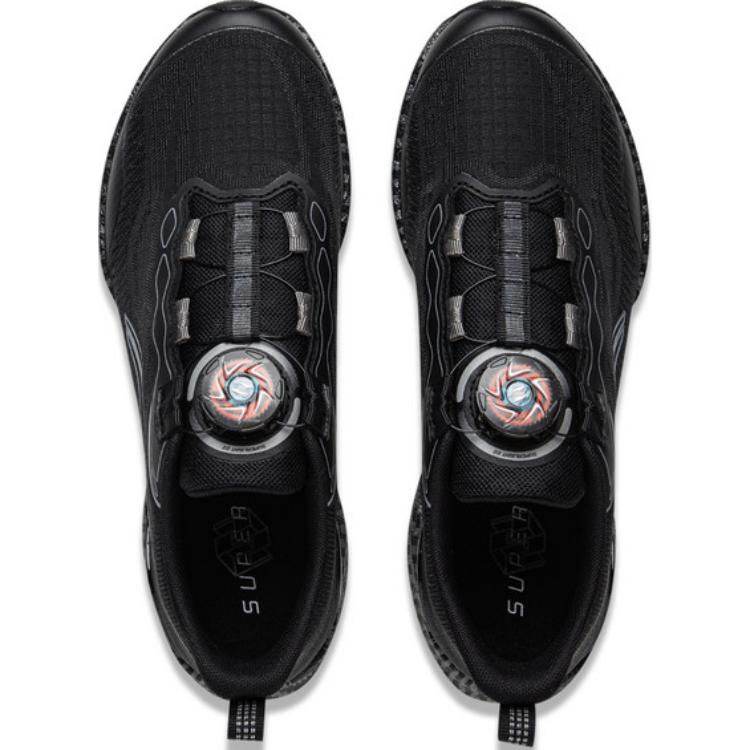 Li Ning Kids Lightweight Running Shoes Men Sneakers Black YKFV020-5
