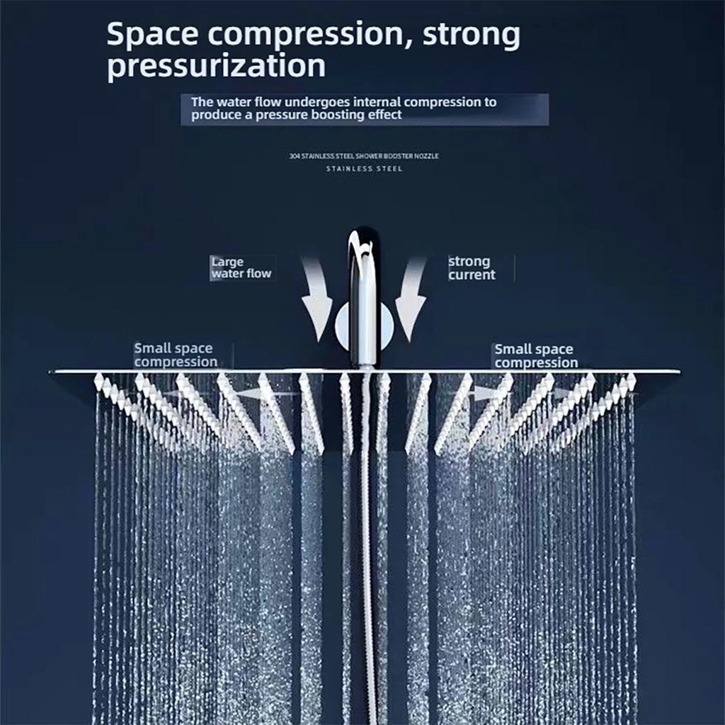 8/10/12 Inch Ultra-thin Wall Mount Rainfall Shower Head With 16inch Stainless Steel Shower Arm 150cm ABS Hose Bathroom Hardware
