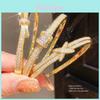 18k Gold Plated Zircon Butterfly Bracelet With Elegant Design For Fashion Enthusiasts