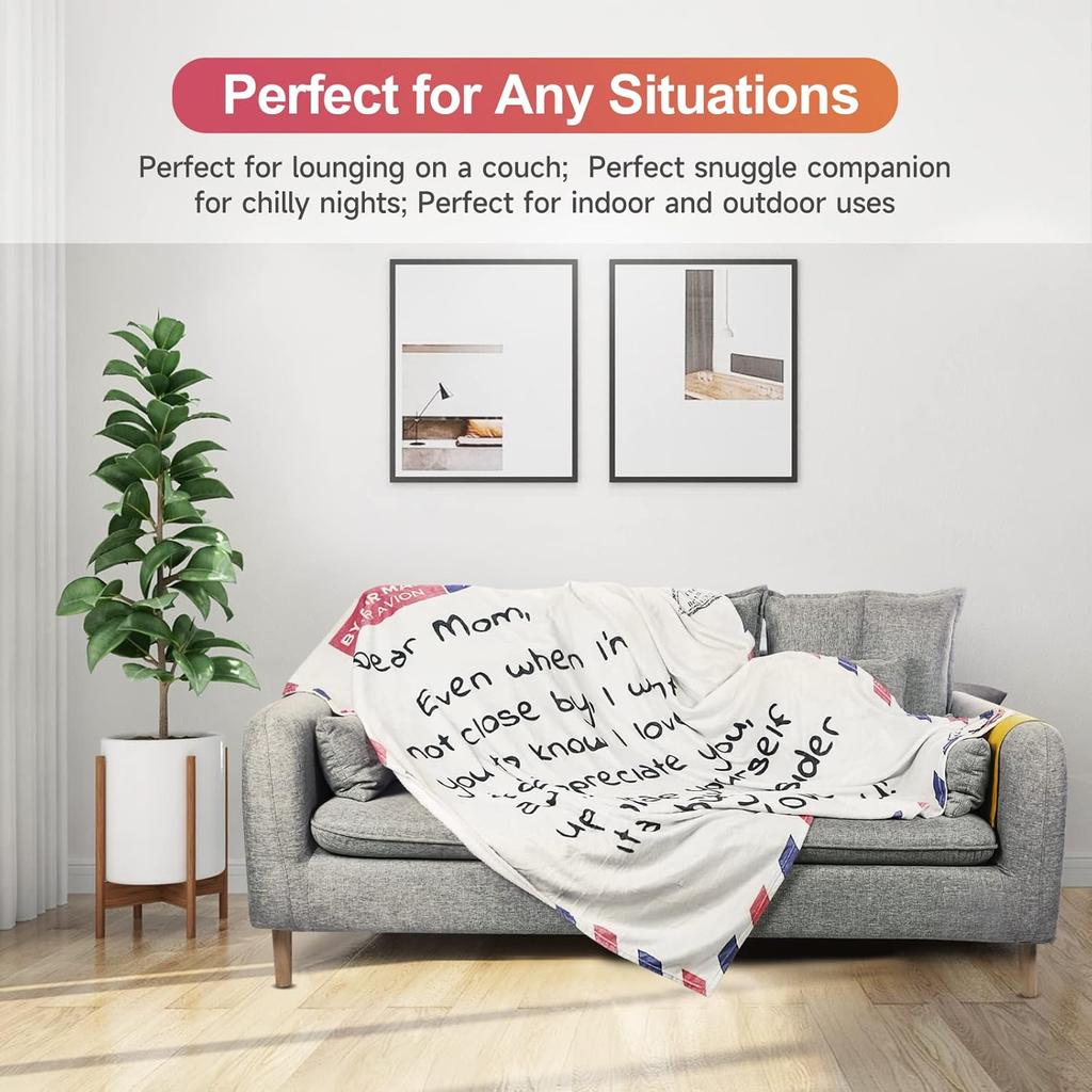 Inches Super Soft Blanket Gifts for Mom, Perfect Mother Gifts for Mother's Day, Christmas, Birthday Gifts for Mom from D