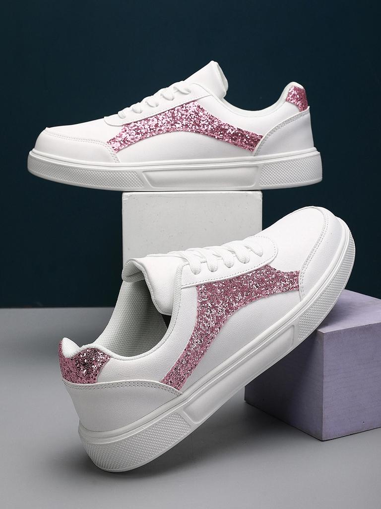 Fashion SYTK Original Couple Style Fashionable Glossy Decorative Board Shoes, Leather Surface, Anti Slip, Women's Versatile Casual Shoes