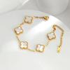 High-Quality Titanium Steel Four-Leaf Clover Bracelet Does Not Lose Color Female Light Luxury Senior Sense Bracelet Jewelry