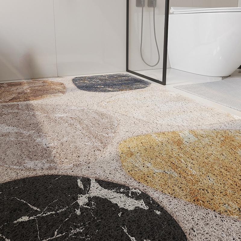 Shower Silk Ring Floor Mat Bathroom Bath Anti Slip and Anti Fall Foot Mat Toilet Waterproof and Dirt Resistant Mat Can Be Cut