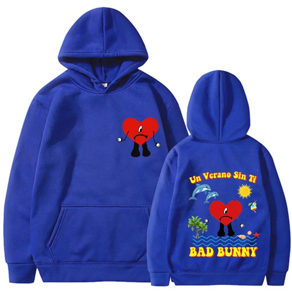 2022 New Bad Bunny Unisex's Women's Printed Hoodie Fashion Street Hip Hop Hoodie Sweatshirt Unisex High Quality Hot Sale Hoodie Unisex