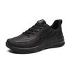 Men's shoes spring and autumn leather waterproof running shoes black oil-proof casual travel shoes sports shoes men