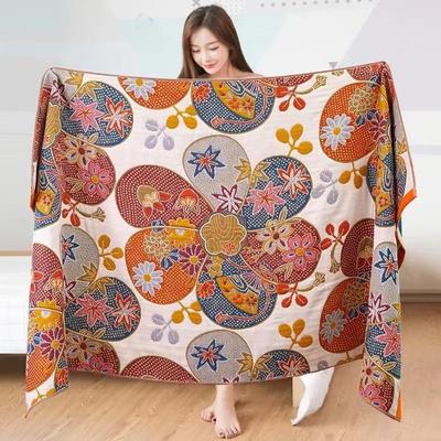 1pc Absorbing Quick Bath Towel for Bathroom Beach, Pure Cotton Yarn Jacquard Bath Towel Soft Large Towel 80x160cm, Various Style Floral Pattern Design