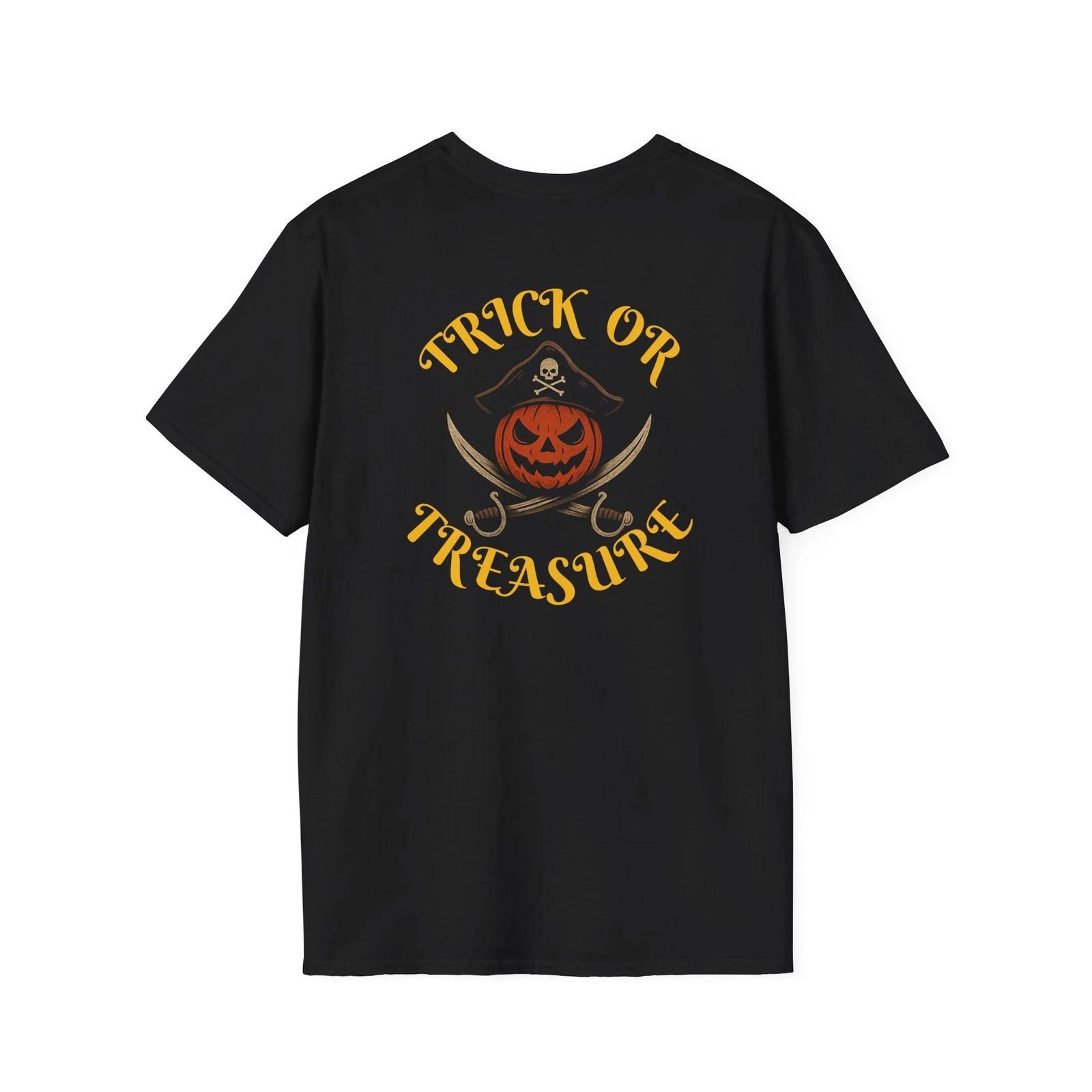 Halloween Shirt Pirate Style Pumpkin Creepy Funny Tee Shirt S