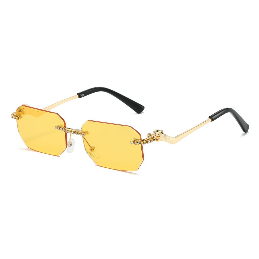 Fashion Rimless Sunglasses Women Men Luxury Retro UV400 Protection Stylish Eyewear for Outdoor Activities
