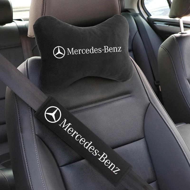 AABIF1 Car Headrest Neck Pillow Comfortable Brace Head Support Neck Rest For MERCEDES BENZ W211 W204 W210 W203 CLA GLA Auto Accessories