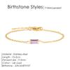 eManco Personalized Minimalist Birthstone Bracelet Stainless Steel PVD Gold Color Women's Birthday Gifts Daily Wear Celebrations