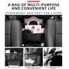 Car Seat Middle Hanger Storage Bag Large Capacity Auto Handbag Holder PU Leather Between Seats Tissue Water Cup Pockets