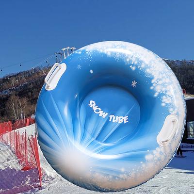 Aufblasbares Skibrett Schlitten mit Griff Verdickter Schwimmender Schlitten PVC Kältebeständig für Winter Outdoor Sportarten