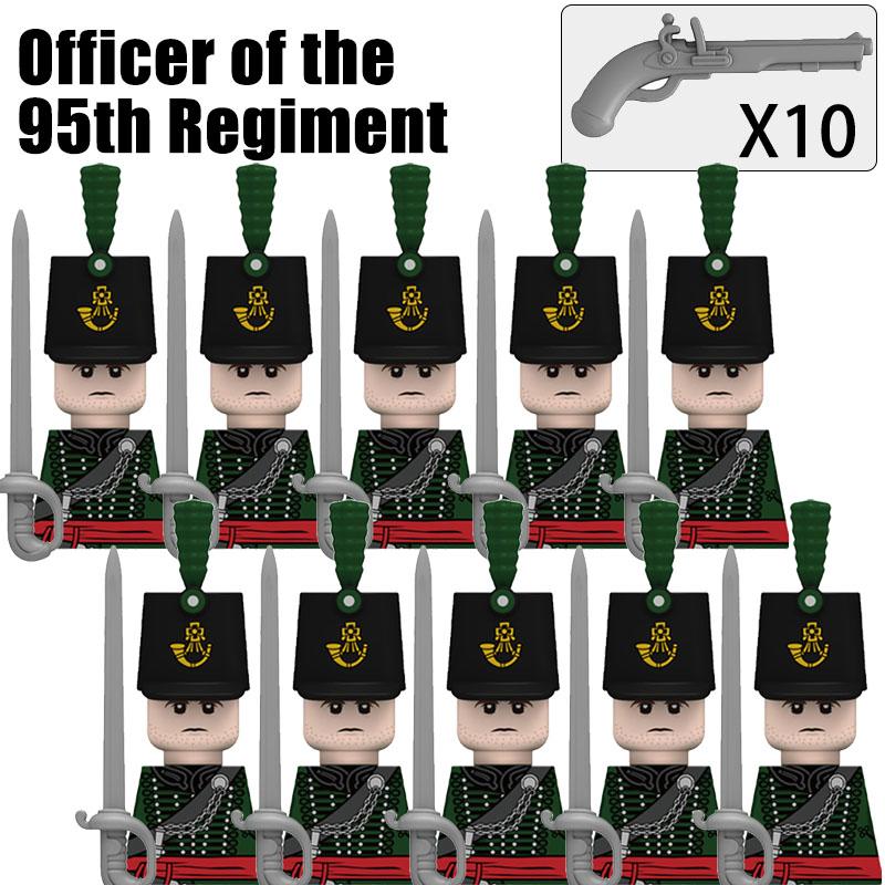 Kids Toys Napoleonic Wars Building Blocks 10pcs/lot Fusilier Lancer Soldiers Mini Action Figures Toys For Kids Christmas Gifts