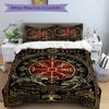 Wolf Vegvisir Symbol Print 3Pcs Bedding Setduvet Cover With 2 Bedropillowcase Home Birthday Gift
