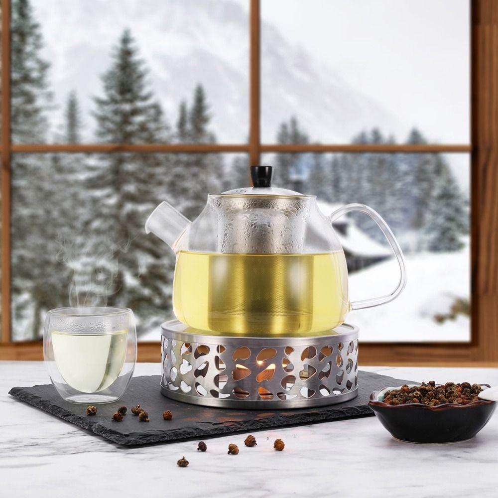 Stainless Steel Tea Warmer Base Oxygen Hole Design Teapot Heater Teapot Warmer Most Teapots