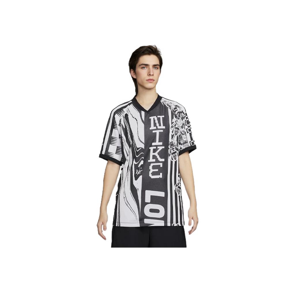 Nike Culture Of Football Graphic Print Short Sleeve T-Shirt Unisex Tops Black White FN2394-010