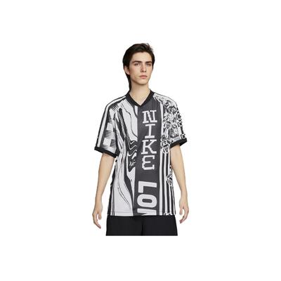 Nike Kultúra Futbalu Grafický Potlač Krátky Rukáv Tričko Unisex Vrchy Čierna Biela FN2394-010