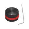 Uxcell Aluminum Potentiometer Knob Volume Control Knob X 25mm Screw Type for Bright Red Rubber Ring Wrench Black 1/4" (6mm) 15.5mm Guitar/Bass (Black