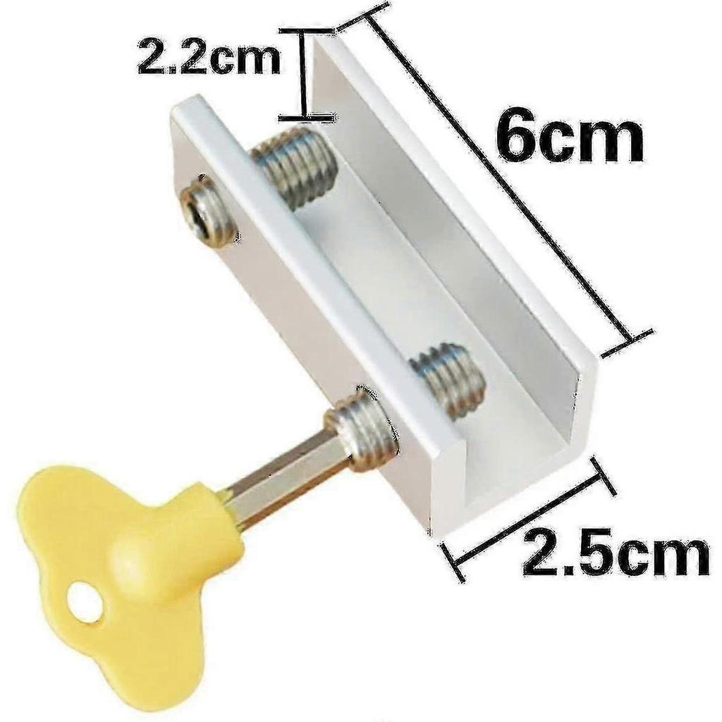 Window Locks, 4 Pack Aluminum Sliding Window Locks, Adjustable Frame Security