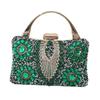 Pochette da sera metallizzata da donna con decorazioni di strass per eventi formali