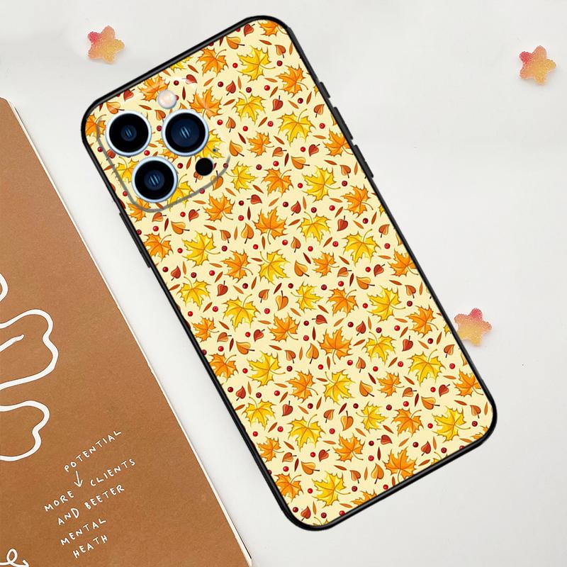 Autumn Leaves Fall Fox Phone Case For iPhone 17 Pro Max 11 14 15 16 Pro Max 12 13 mini 16 Plus 16e 17 Air Funda