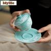 100ml Hand-painted Flowers And Fish Gaiwan Ancient Tea Tureen Tea Bowl With Lid Kit Tea Making Cover Bowl Tea Items Decoration