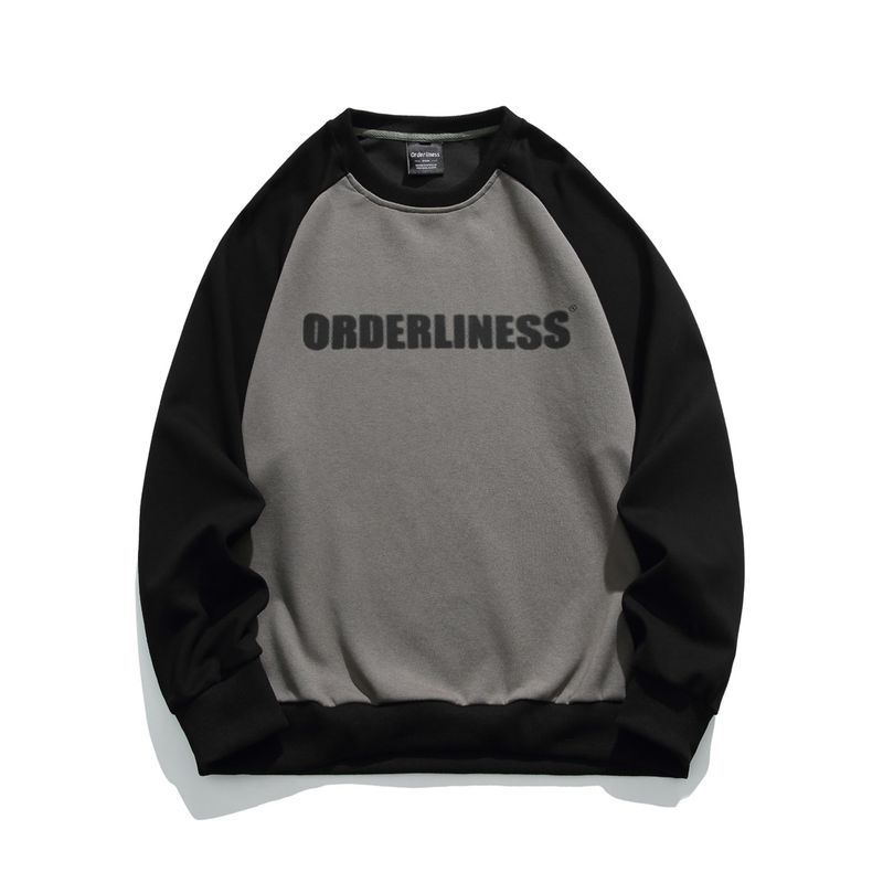 

Men s Japanese-Style Letter Print Raglan Sleeve Sweatshirt, New Autumn Casual Color-Blocked Youth Crew Neck Top Dark gray 2XL