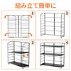 BOIVSHI Spice Kitchen Storage Condiment Spice Small Item Easy Black 3-Tier Rack, Freestanding, Adjustable, Rack, Shelf, Case, Bathroom/Kitchen