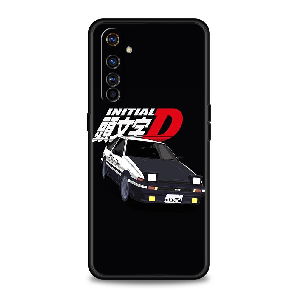 Initial D Car Case For Realme C67 C63 C55 C53 C35 C25 C21 GT 2 3 5 6 10 11 12 13 Pro Plus 5G Soft TPU Phone Cover Fundas Capas