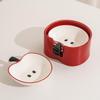 De'ou Starlight Cartoon Apple Ceramic Dish Set