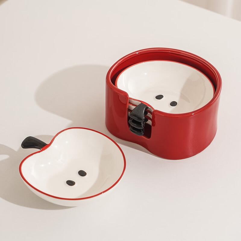 De'ou Starlight Cartoon Apple Ceramic Dish Set