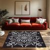 Elegant Persian Area Rug Vintage Oriental Carpet Non-Slip Floor Mat Home Decor Bohemian Style Living Room Bedroom Washable Durab