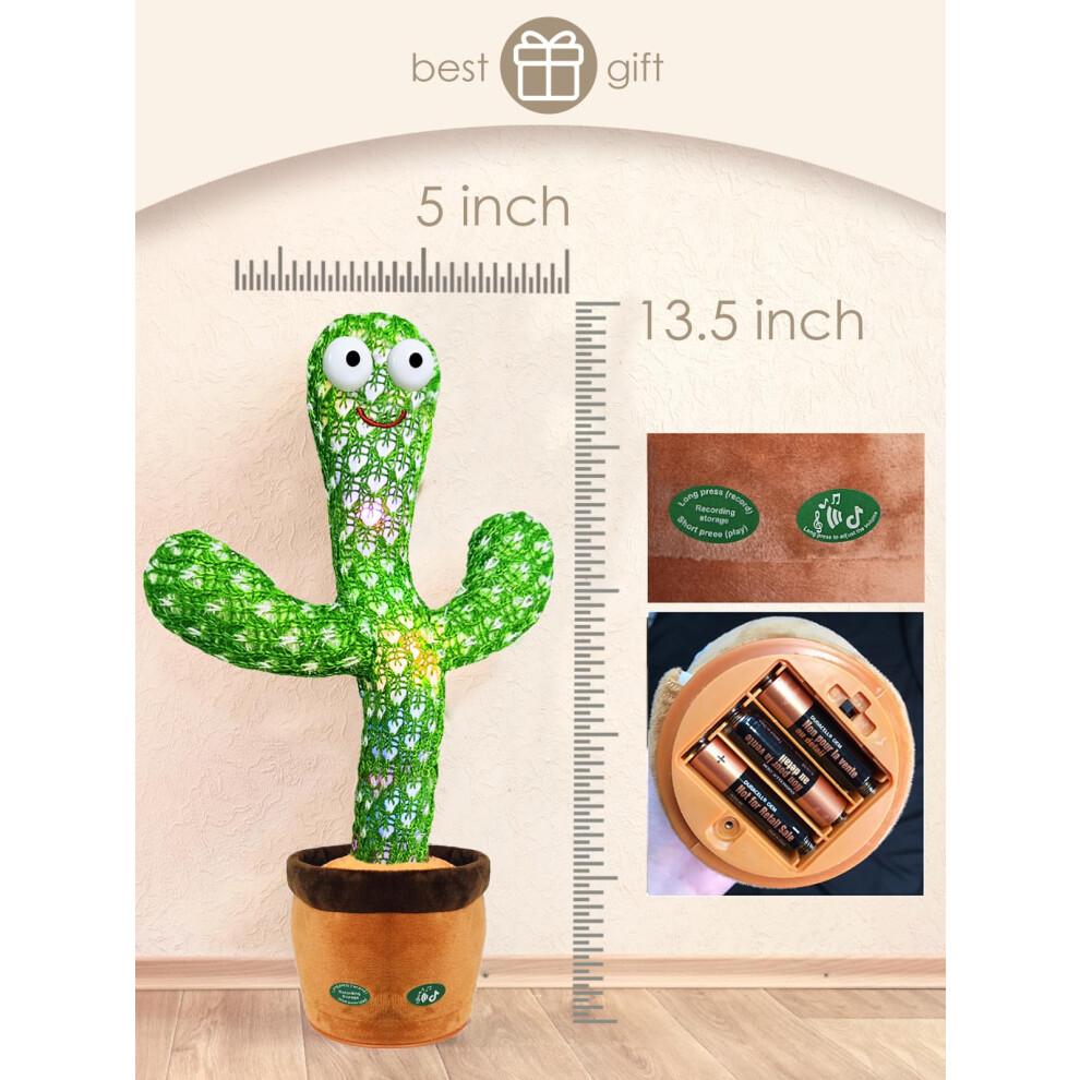 Tanzendes sprechendes Kaktus-Spielzeug für Babys mit LED-Licht, Musik, Nachahmung, über 120 Lieder