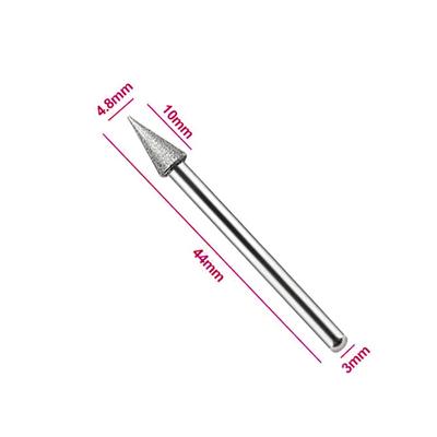 3MM Stopka Diamantová Brúsna Hlava Brúsna Ihla Bit Fréza Mini Vŕtačka Na Kov Sklo Jadeit Gravírovanie Vŕtanie Rezanie Nástroj