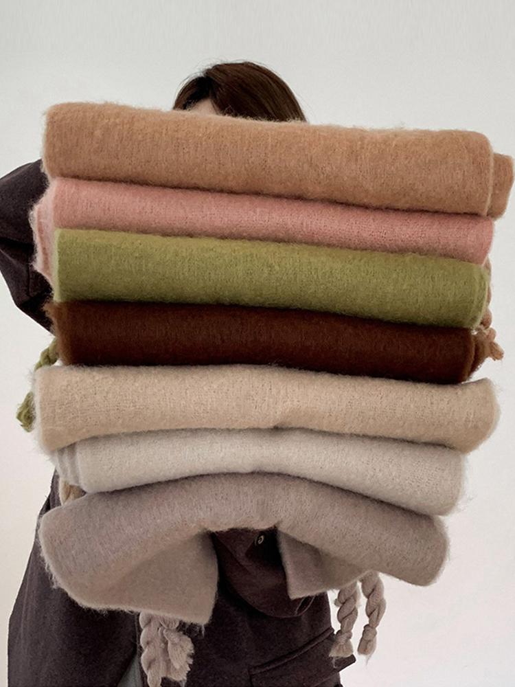 New Imitation Cashmere Women Scarf Winter Solid Warm Scarve Pashmina Tassel Mujer Female Foulard Bufanda Long Thick Wrap Shawl