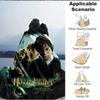 1pc Harry Potter Flannel Throw Blanket - HD Printed Lightweight Soft Warm All-Season Blanket for Sofa, Bed, Travel, Camping 114