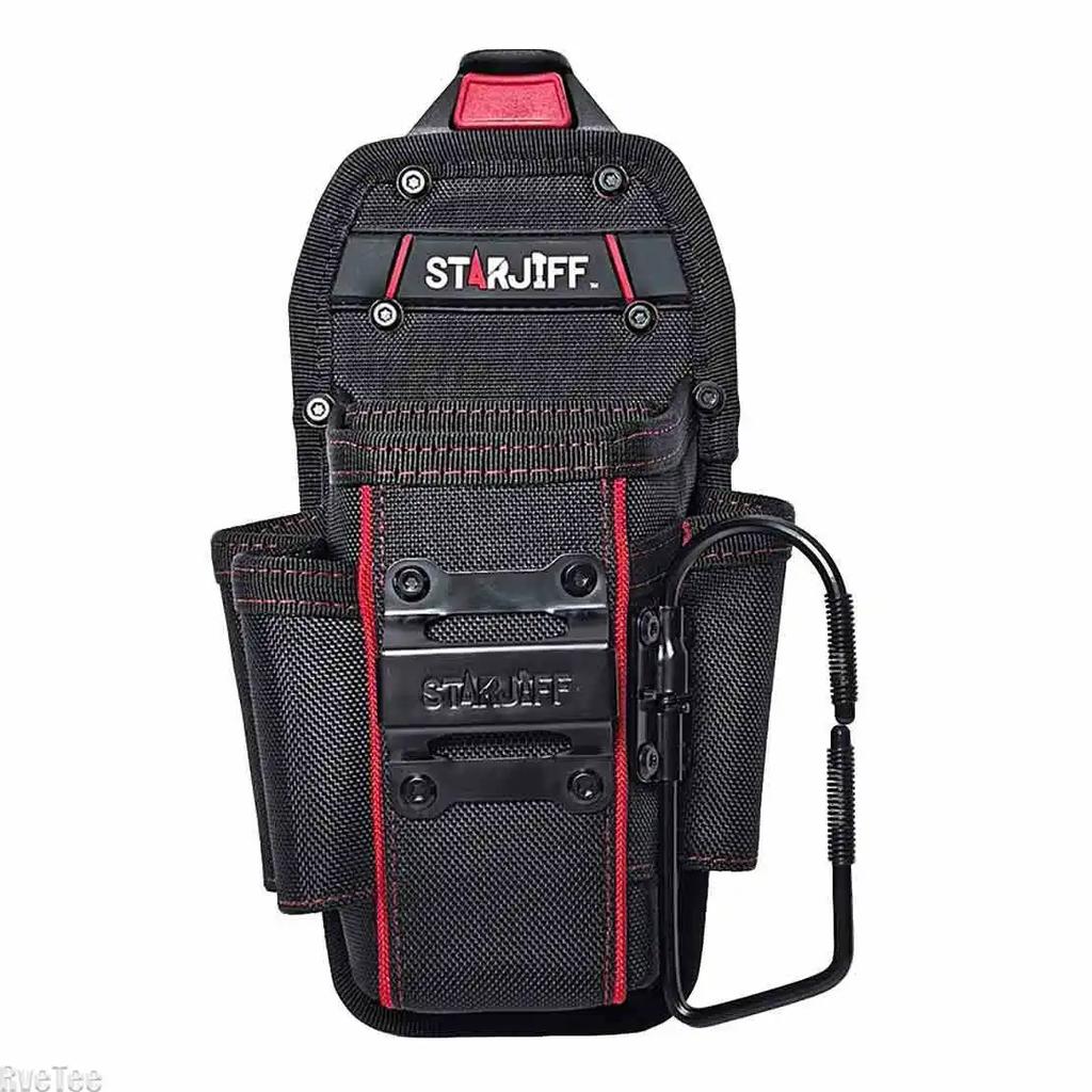 STARJIFF Heavy Duty 1680D Quick-Hang Tool Belt Bag Electrician Organizer with Tape Measure And Hook for Hand Tools