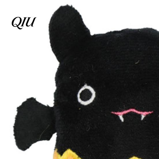 Chew Resistant Cat Toy Halloween Catnip Plush for Cats, Bat Devil Cartoon Kicker with Interactive Toys Crinkle, Durable Chewing Play Kittens,