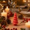 Small Decorative Trees for Display 3D Printed Geometric Christmas Tree Figurine, Mini Unique Holiday Coworker Gifts Tabletop Ornament, Minimalist