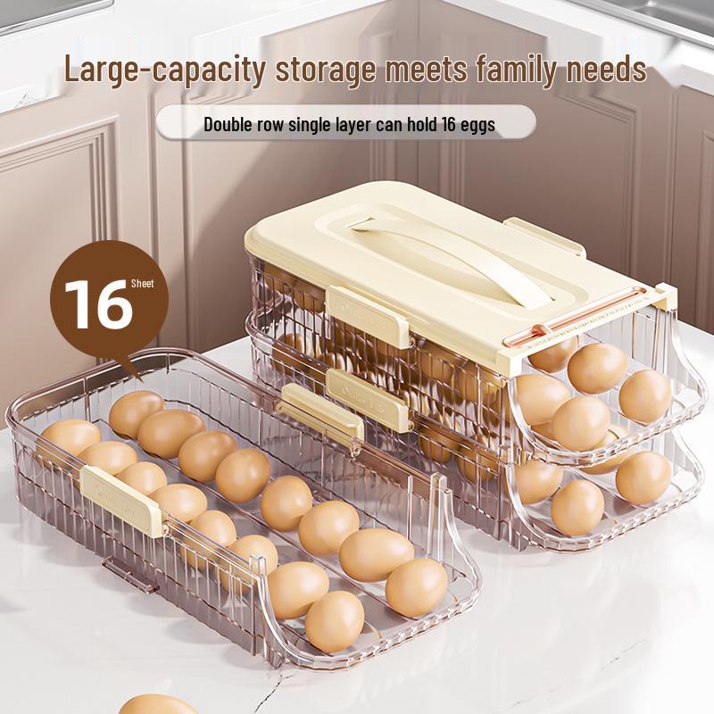 Stackable Portable Egg Rack & Storage Box for Refrigerator
