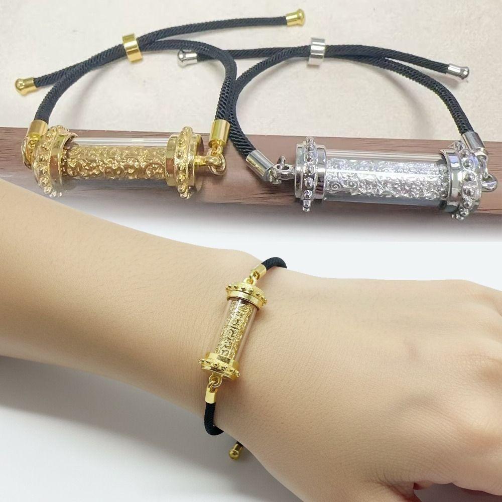 Luxurious Spell Bracelet Simple Praying for Blessings Jewelry Thai Amulet Bracelet for Men Women